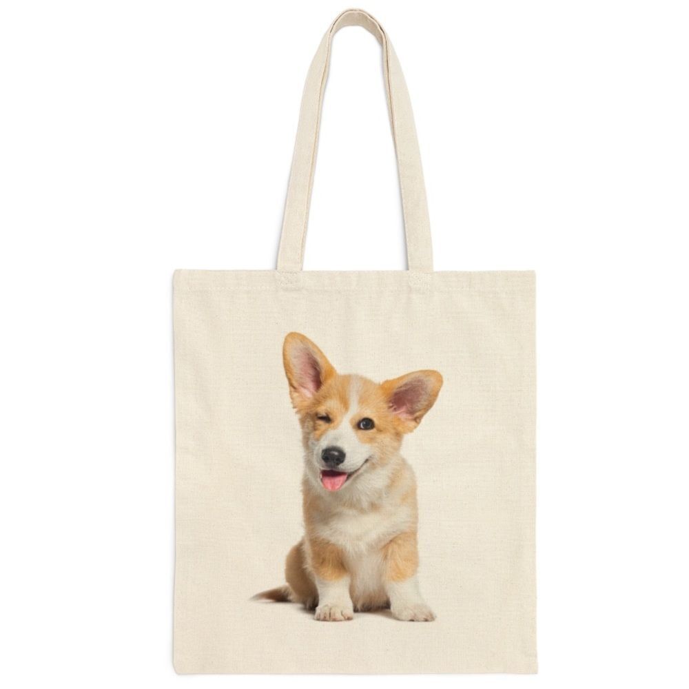 Corgi Dog Canvas Tote